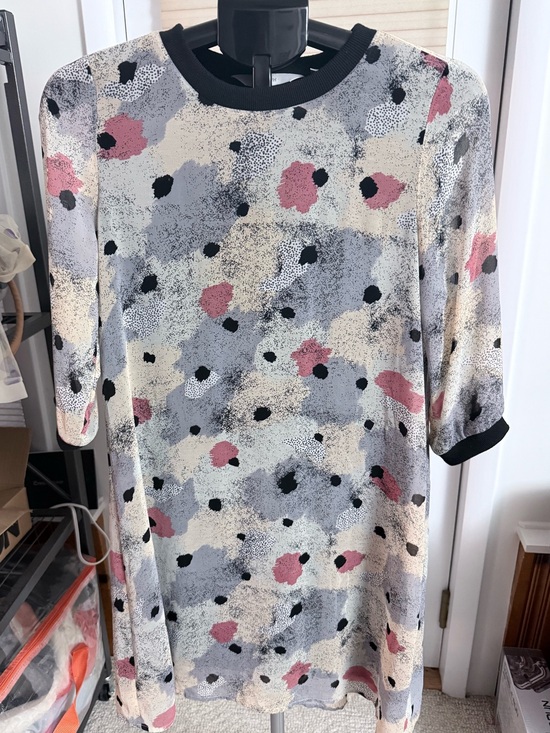 Numph Dresses & Skirts - Abstract water color print dress Danish brand Numph tunic shift midi (36) small